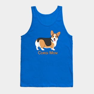 Cute Red Tricolor Pembroke Corgi Dog Mom Tank Top